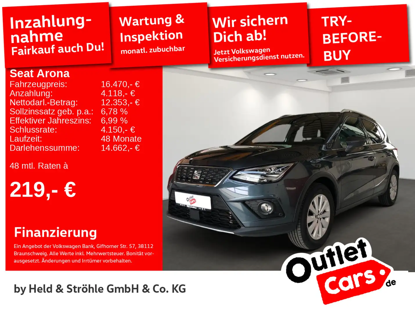 SEAT Arona XCELLENCE 1.0 TSI LED NAV SHZ PARKLENK Grigio - 1