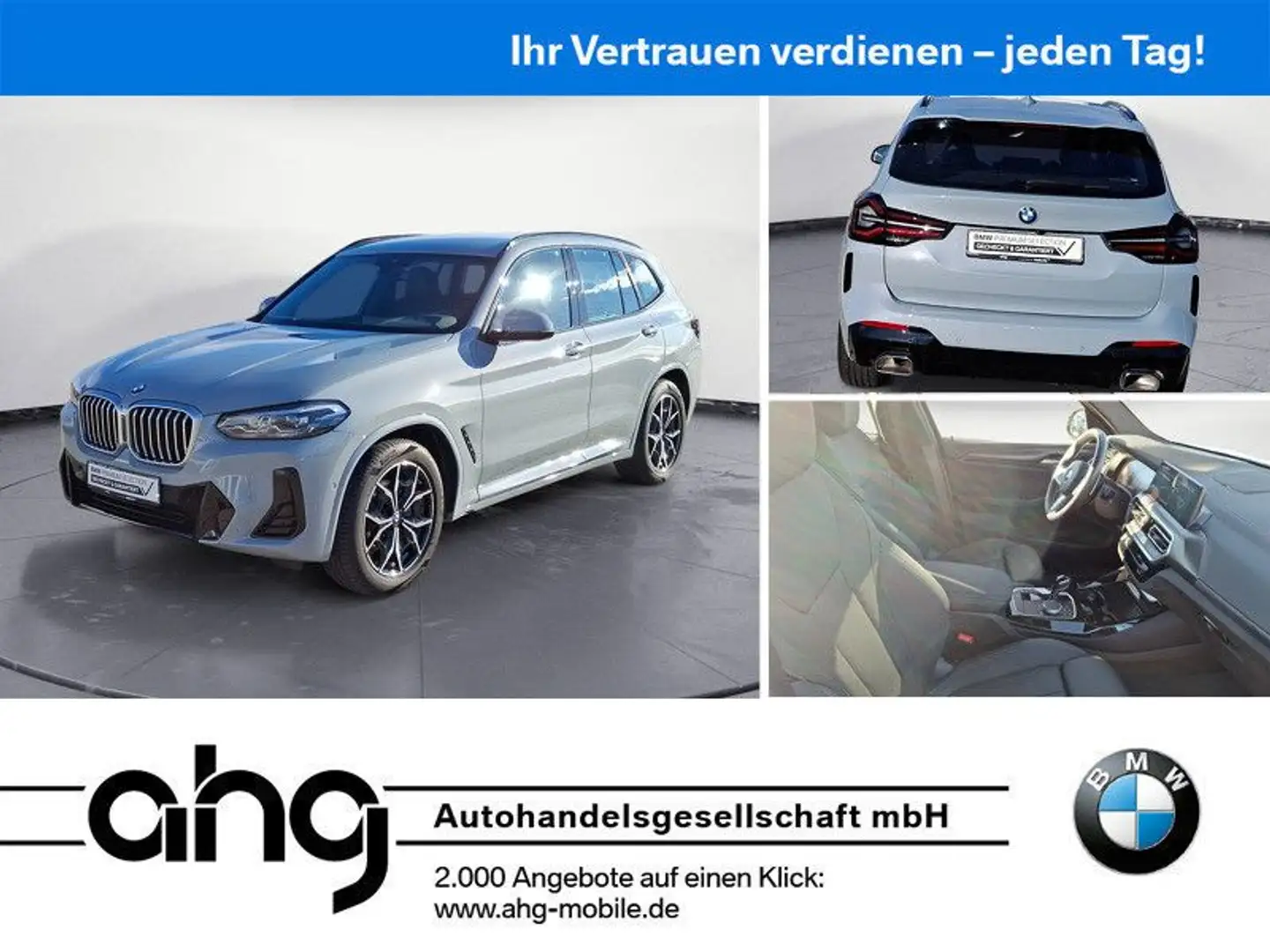 BMW X3 xDrive20i AT M Sportpaket Klimaaut. AHK HIFI Grau - 1