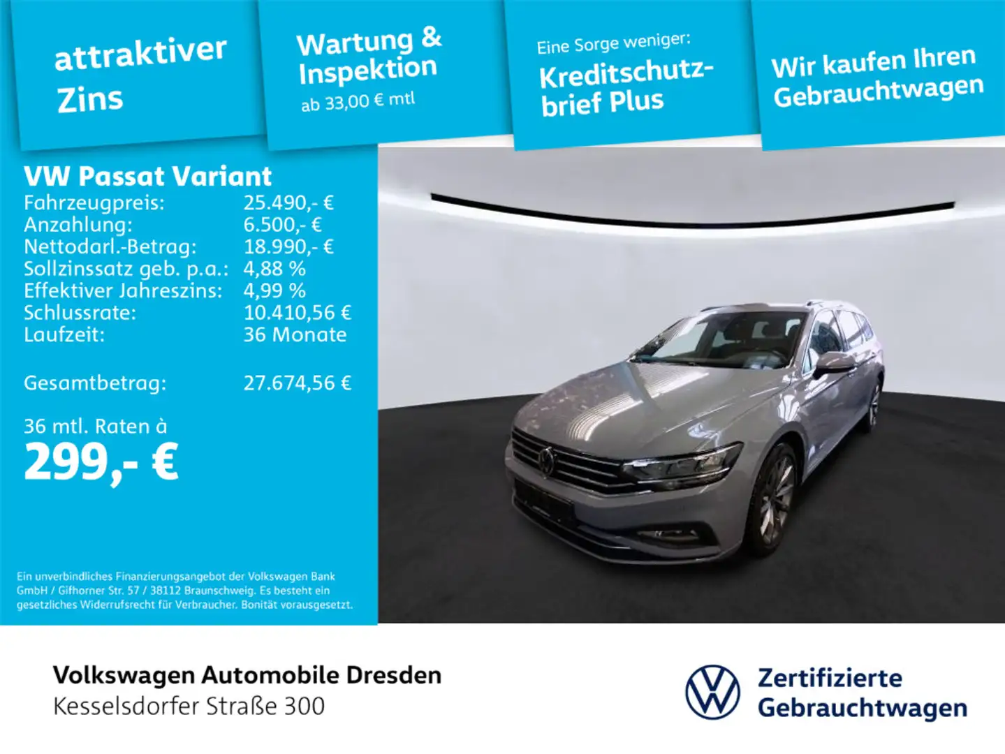Volkswagen Passat Variant Business Grau - 1