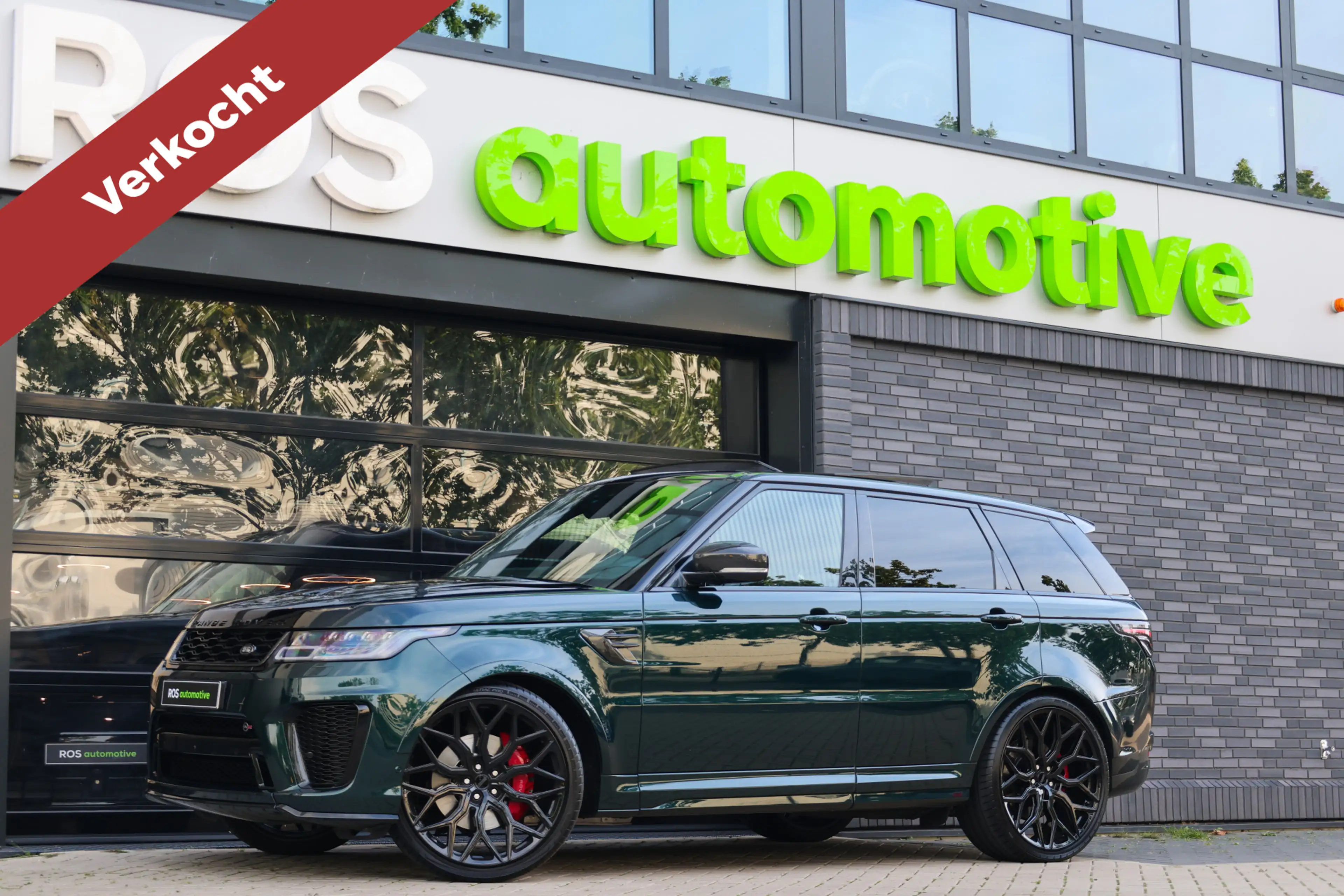 Land Rover Range Rover Sport P575 SVR | UNIEK! | SVO RACING GREEN | 24'' VOSSEN