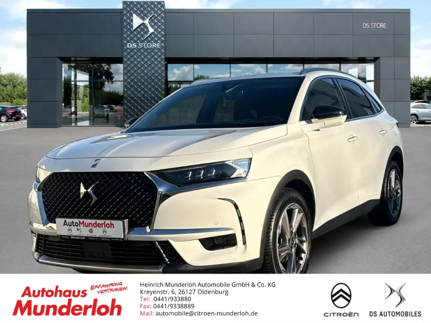 DS Automobiles DS 7 E-Tense 225 Rivoli 4x2  EAT8 PDC+KAMERA KLIMAAUTO. Blanc - 1