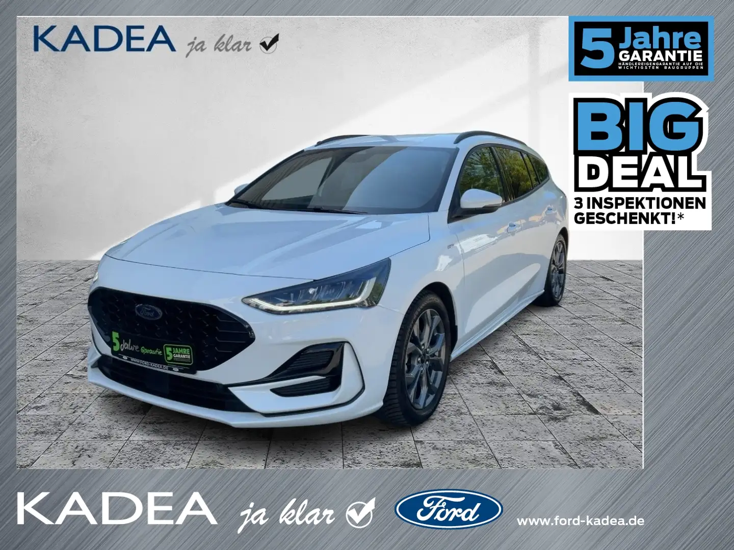 Ford Focus Turnier EcoBoost ST-Line ACC*KAM*SHZ*TWA Blanco - 1