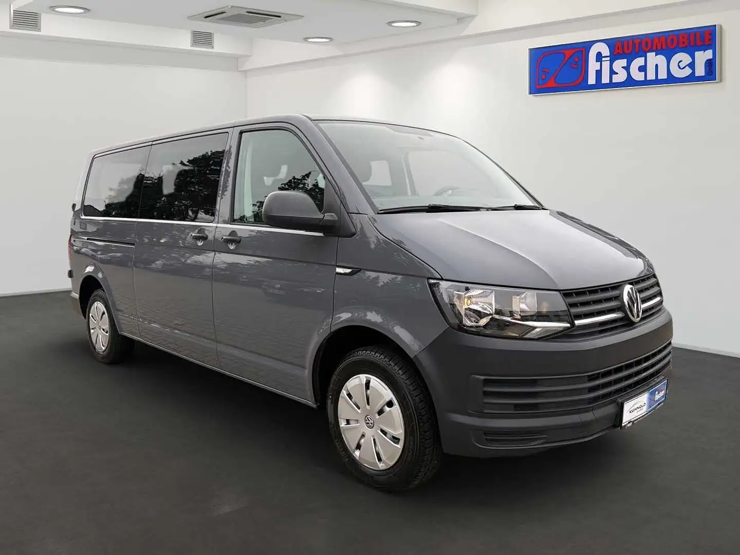 Volkswagen T6 Transporter 2.0 TDI Garantie Klima AHK 1. Hand PDC 9-Sitzer 3- Gris - 2