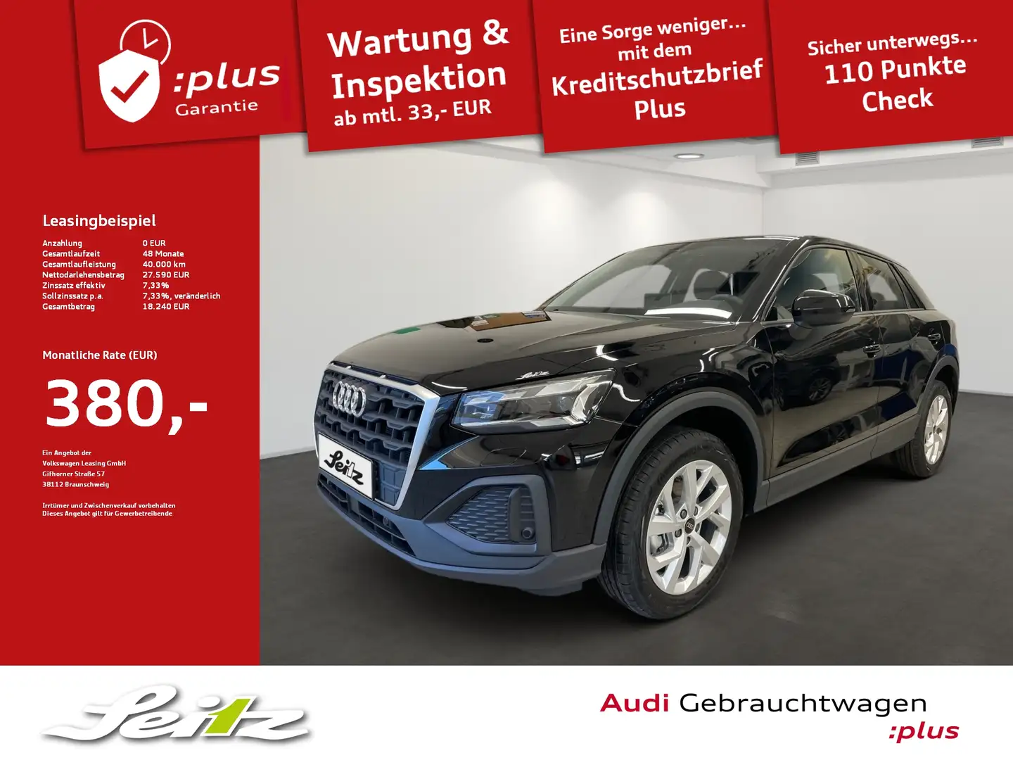 Audi Q2 30 TFSI *MATRIX*KAMERA*SITZH*DAB* Schwarz - 1