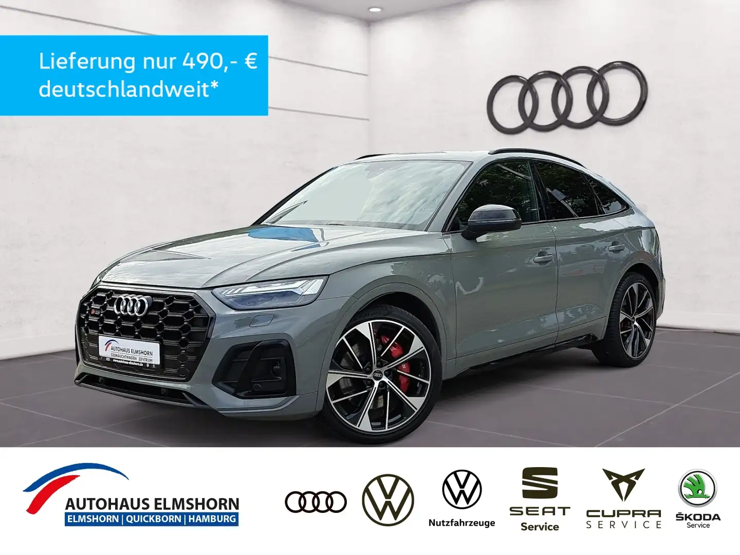 Audi SQ5 Sportback TDI quattro tiptr. PANO AHK MATRIX KAM Сірий - 1