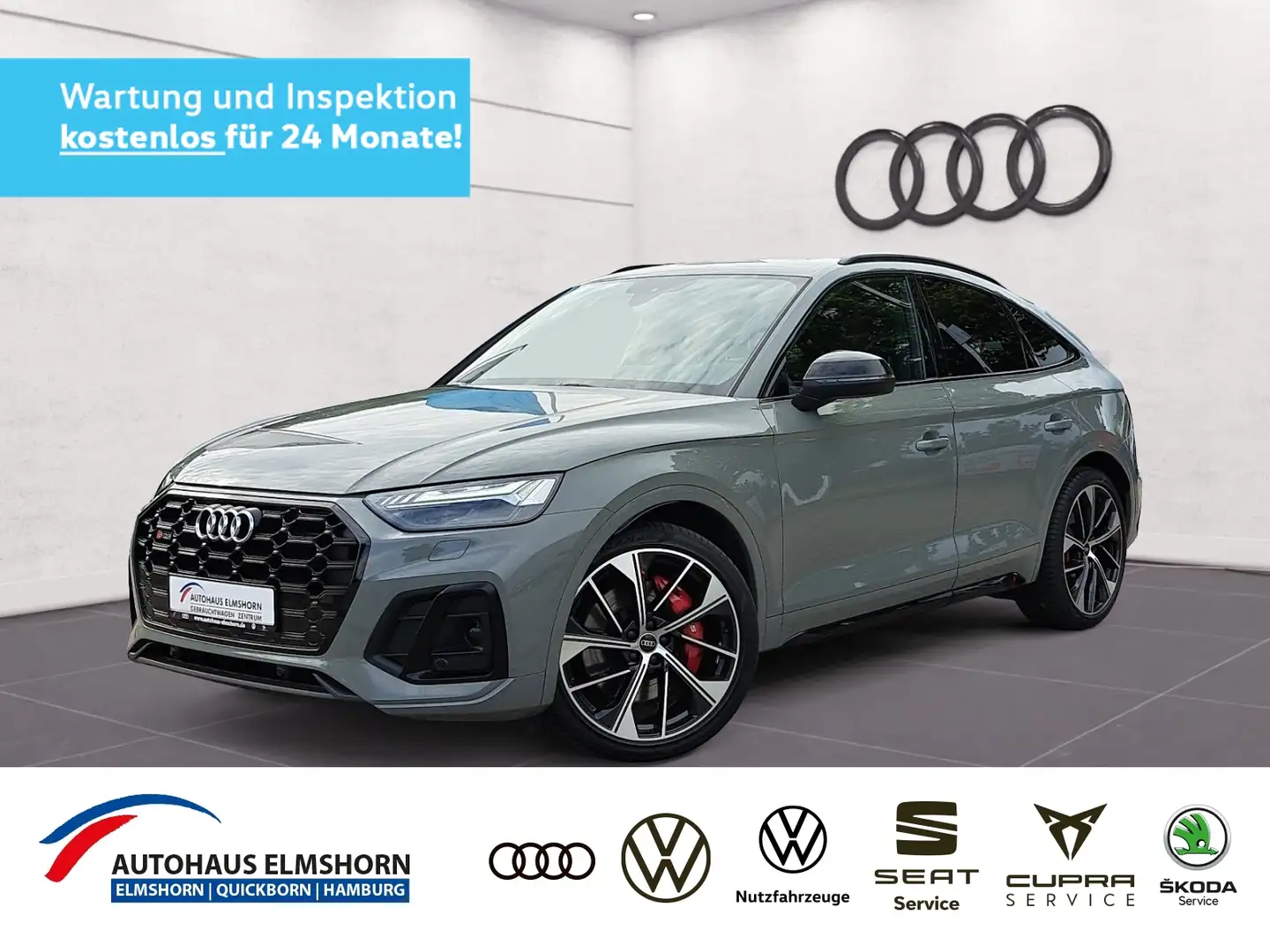 Audi SQ5 Sportback TDI quattro tiptr. PANO AHK MATRIX KAM Grijs - 1