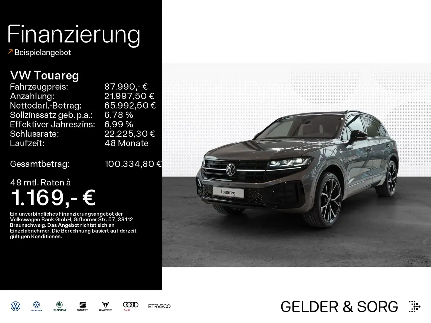 Volkswagen Touareg 3.0 TDI DSG R-Line Standh*Dyn*Massage*Pa Grau - 1