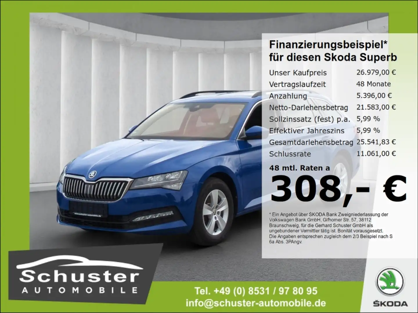 Skoda Superb Combi TDI*DSG LED ACC R-Kam digCockp Navi Blue - 1
