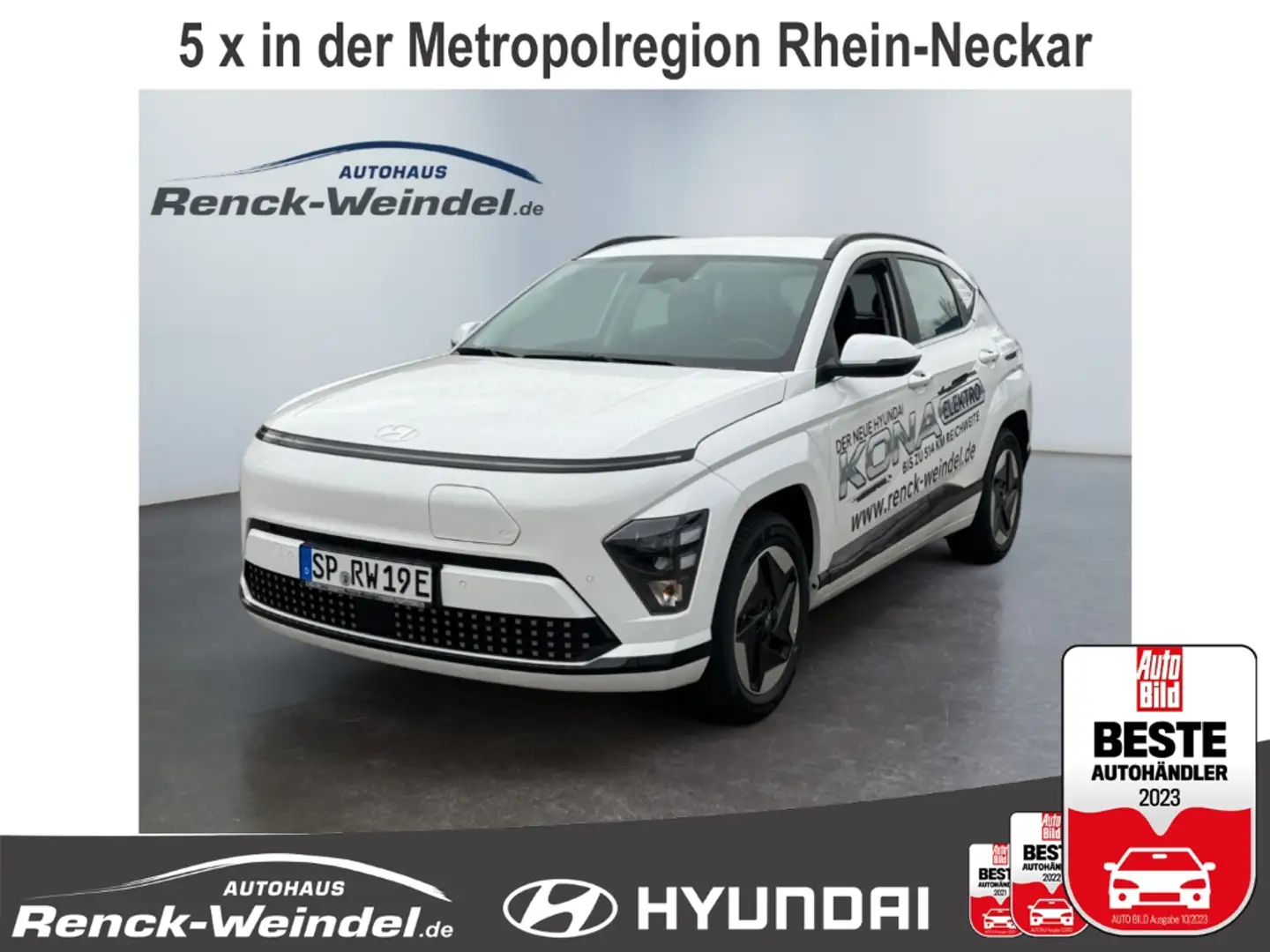 Hyundai KONA Advantage 48 kWh  Navi digitales Cockpit LED ACC A Weiß - 1