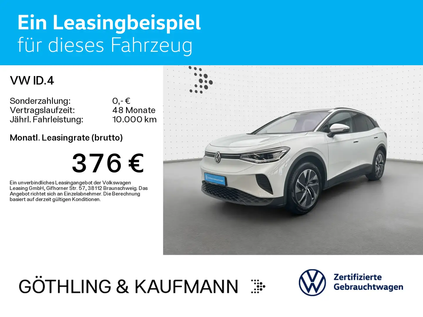 Volkswagen ID.4 Pure *NAVI*PANO*AHK*ASG*Wärmepumpe*IQ-Light Weiß - 2