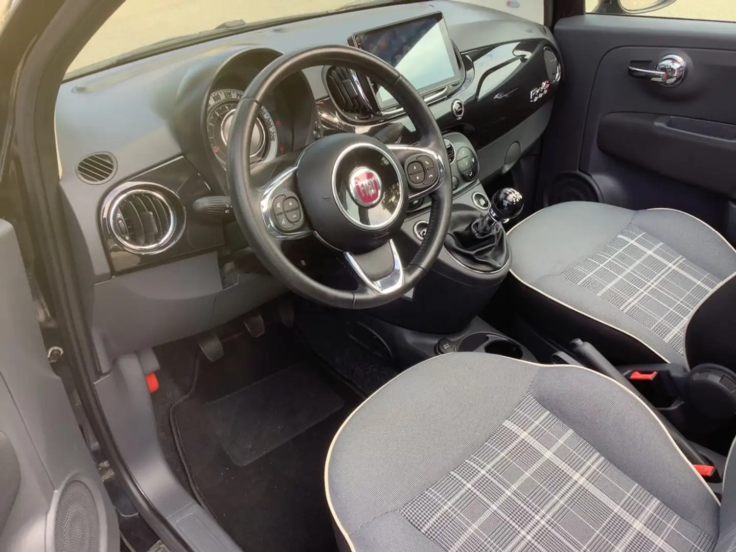 Fiat 500 0.9 TWINAIR LOUNGE cabrio Nero - 2