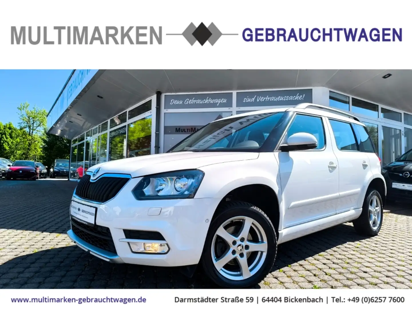 Skoda Yeti Ambition 1.6TDI AHK/DAB/SHZ/Navi/Temp/BiXenon/Klim Weiß - 1