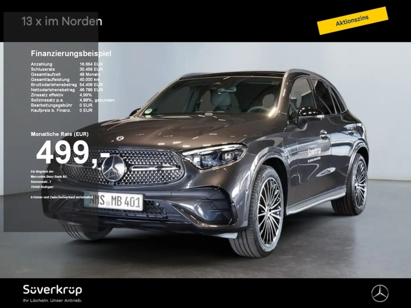 Mercedes-Benz GLC 200 d 4M AMG NIGHT SPUR PANO AHK DISTR 360 Grau - 1
