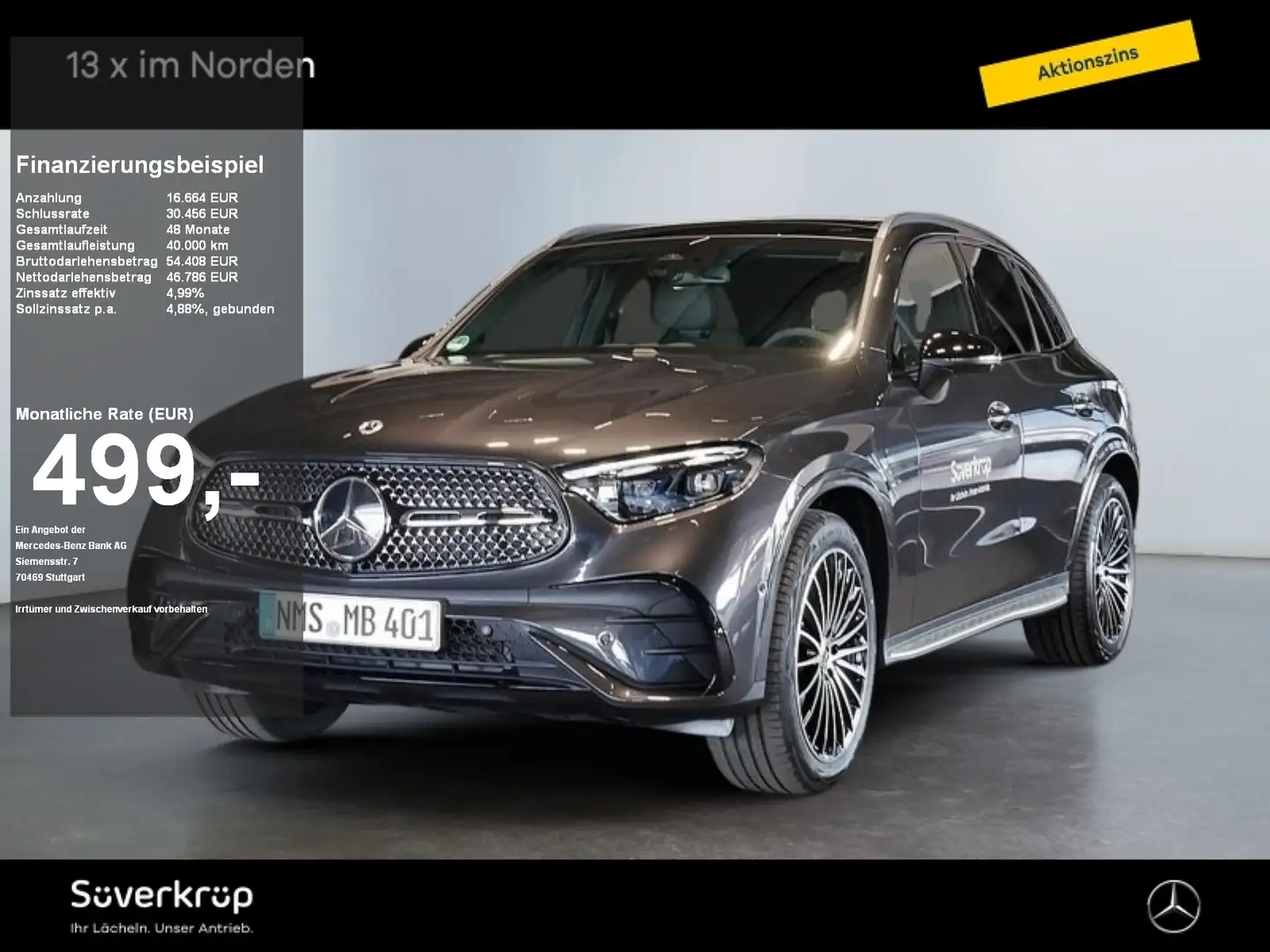 Mercedes-Benz GLC 200 d 4M AMG NIGHT SPUR PANO AHK DISTR 360 Gris - 1