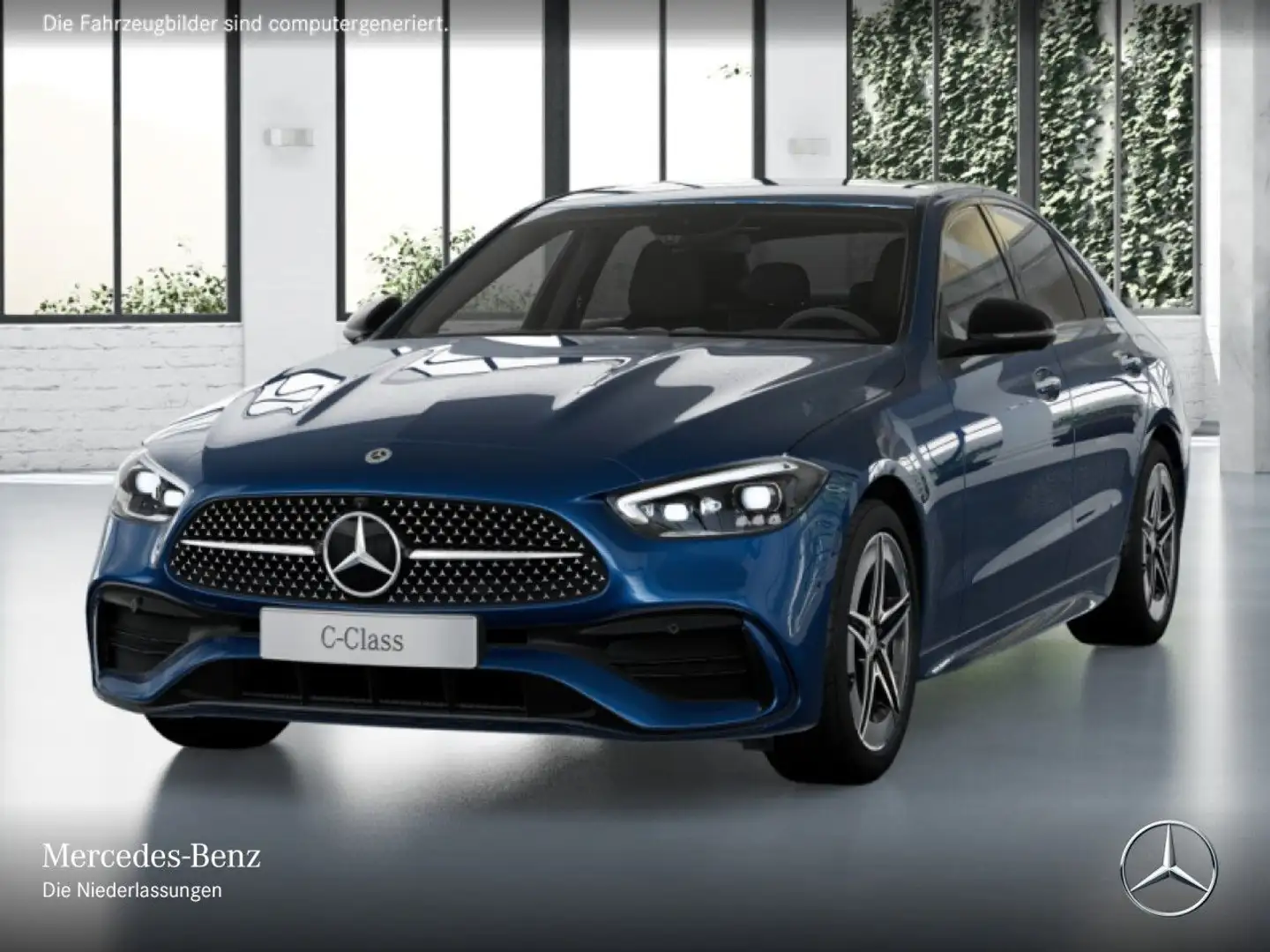 Mercedes-Benz C 300 e 4M AMG+NIGHT+360+TOTW+KEYLESS+9G Blau - 2