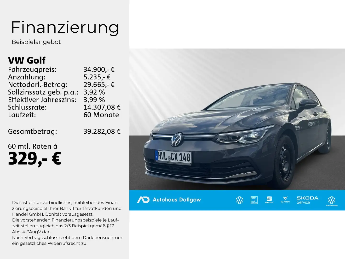 Volkswagen Golf VIII 1.5 eTSI Style Busin.Prem+Pano+LEDmatr Grau - 2