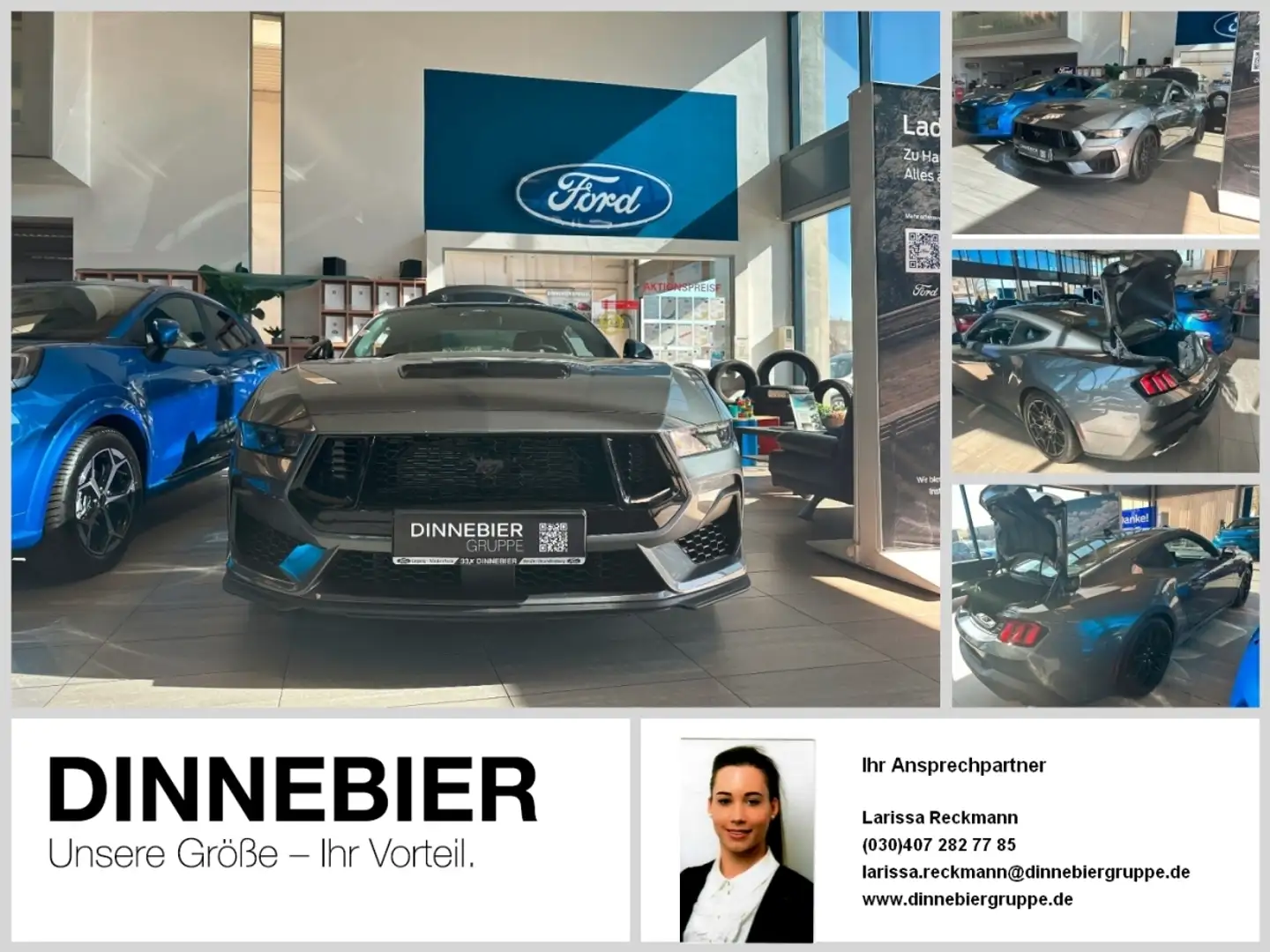 Ford Mustang GT COUPE 5.0 LED+Kamera+Navigation Grau - 1