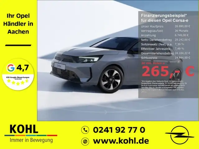 Opel Corsa-e GS 156PS 51kWh PDCv+h Klimaautom Allwetter Rückfah