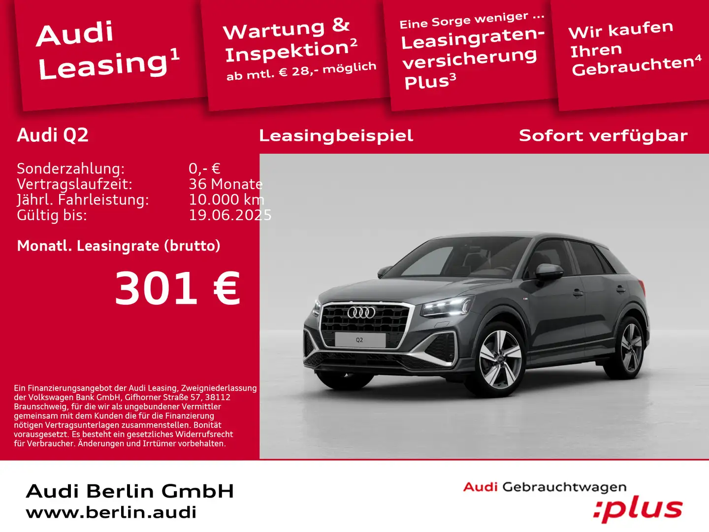 Audi Q2 S line 35 TFSI S tr. AHK PDC VIRTUAL MATRIX Grau - 1