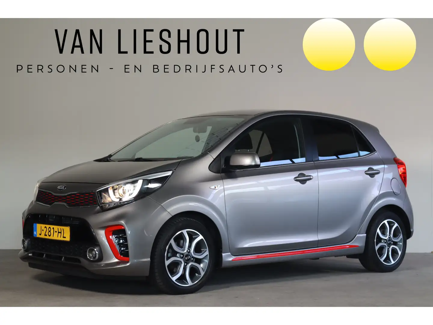 Kia Picanto 1.0 MPi GT-Line Edition NL-Auto!! Carplay I Camera Grau - 1