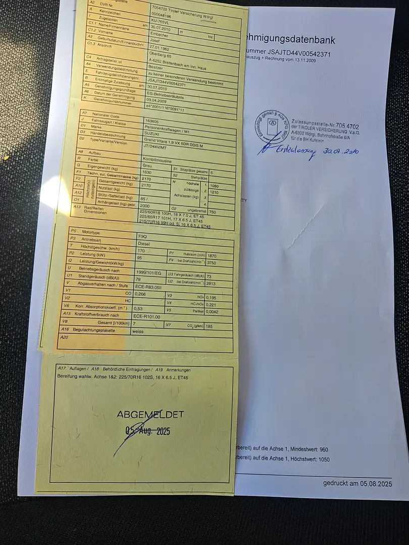 Suzuki Grand Vitara 1,9DDIS KLIMA AHK 4X4 TOP!!FIX PREIS! Grau - 2