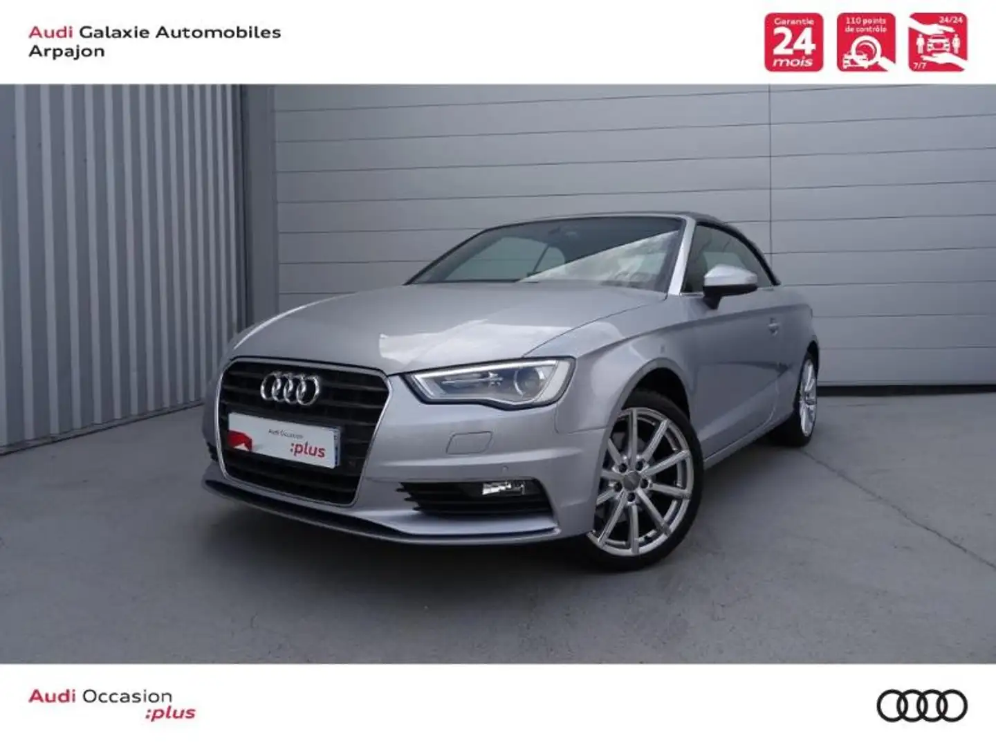 Audi A3 Cabriolet 1.8 TFSI 180ch Ambition Luxe S tronic 7 Gris - 1