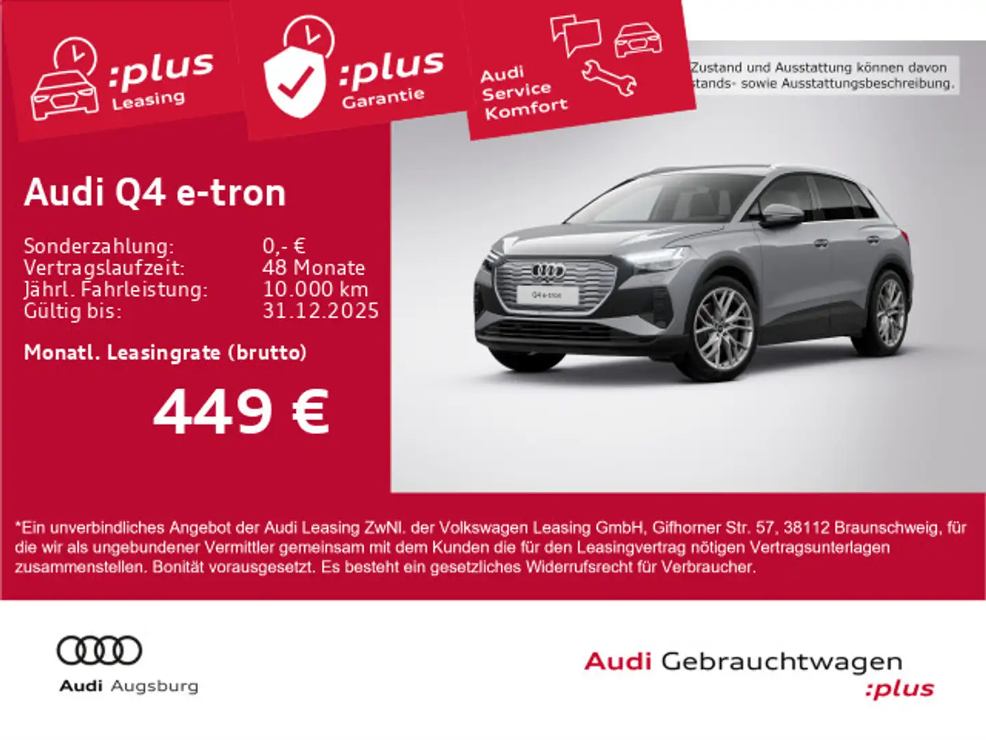 Audi Q4 e-tron 45 *S line*MATRIX*HdUp*AHK*ACC*8-fach* Grau - 1