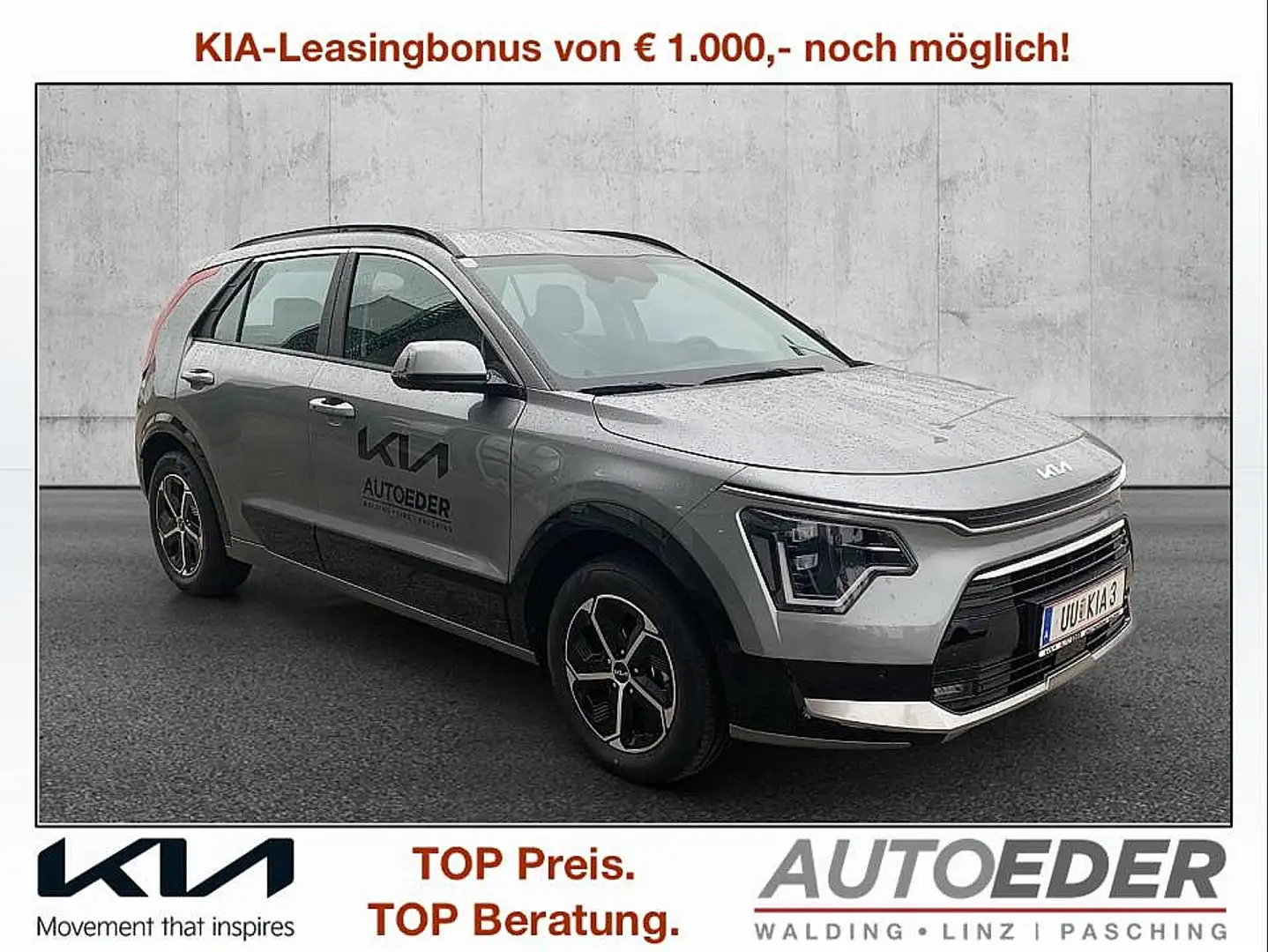 Kia Niro 1,6 GDI HEV Silber DCT Aut. Grau - 1