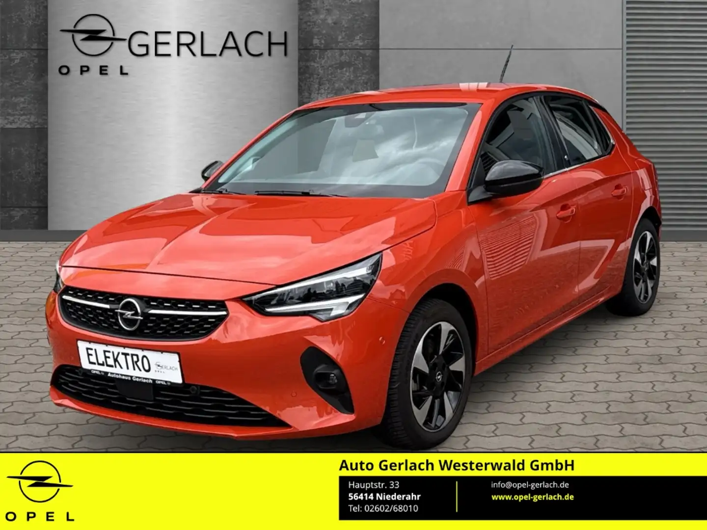Opel Corsa F e Elegance Navi LED Blendfreies Fernl. Kurvenlic Orange - 1