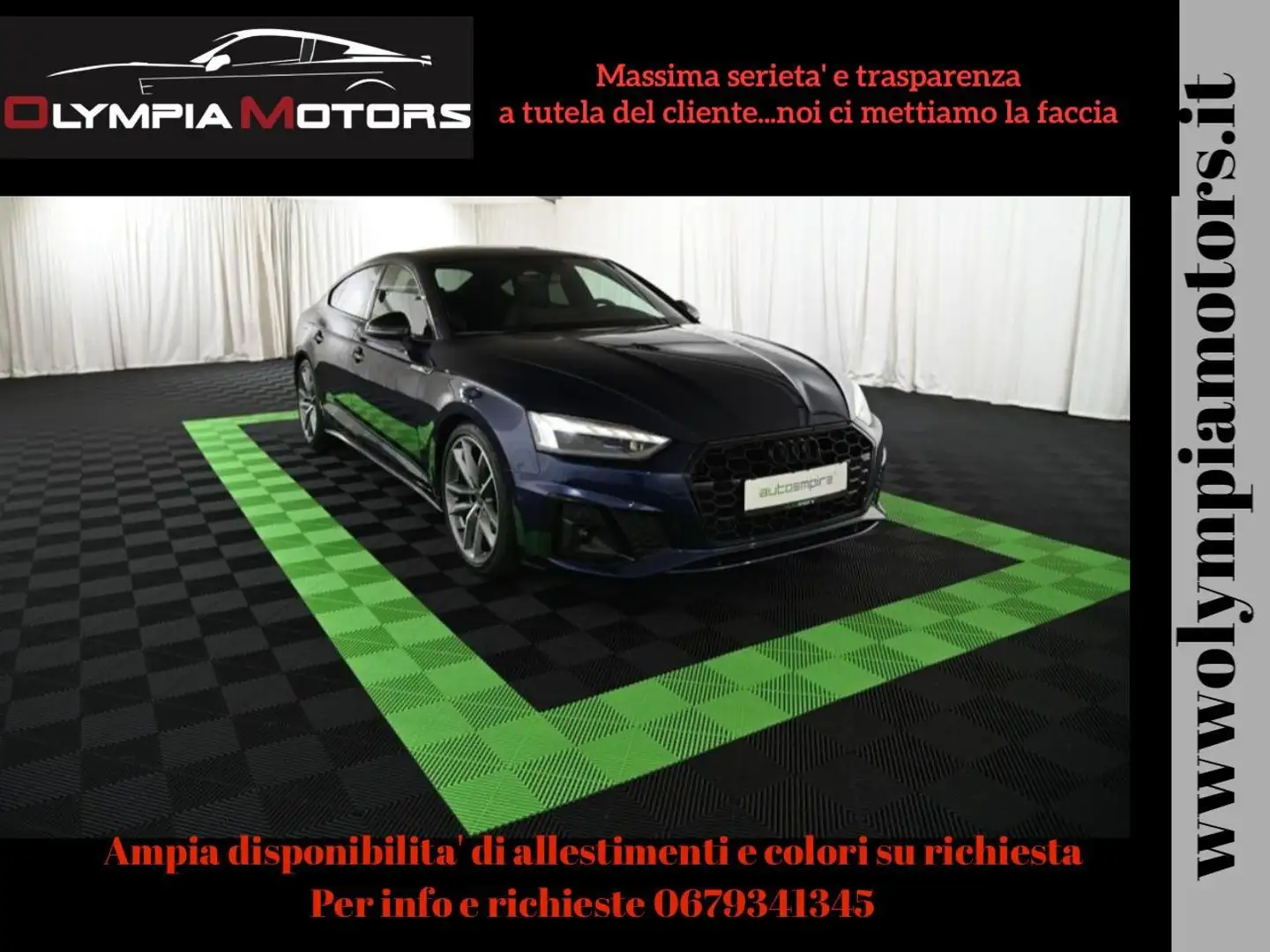 Audi A5 SPB 35 TDI S LINE VIRTUAL 19' MATRIX KAMERA TETTO Blu/Azzurro - 1