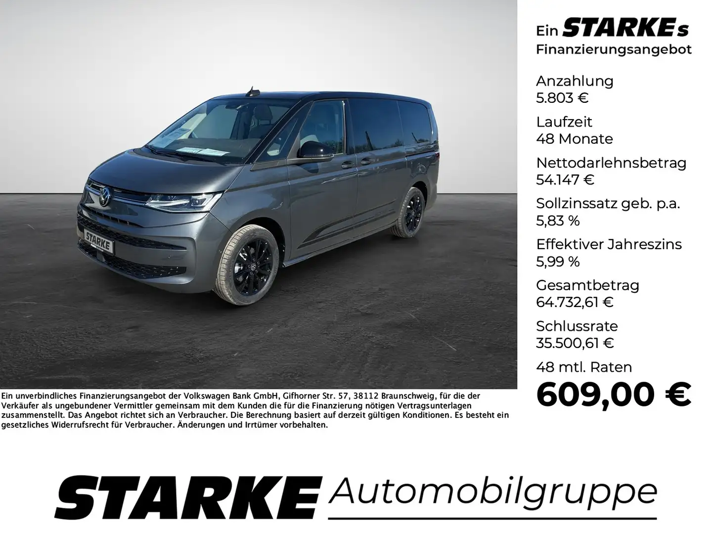 Volkswagen T7 Multivan 2.0 TDI DSG Edition lang Grigio - 1