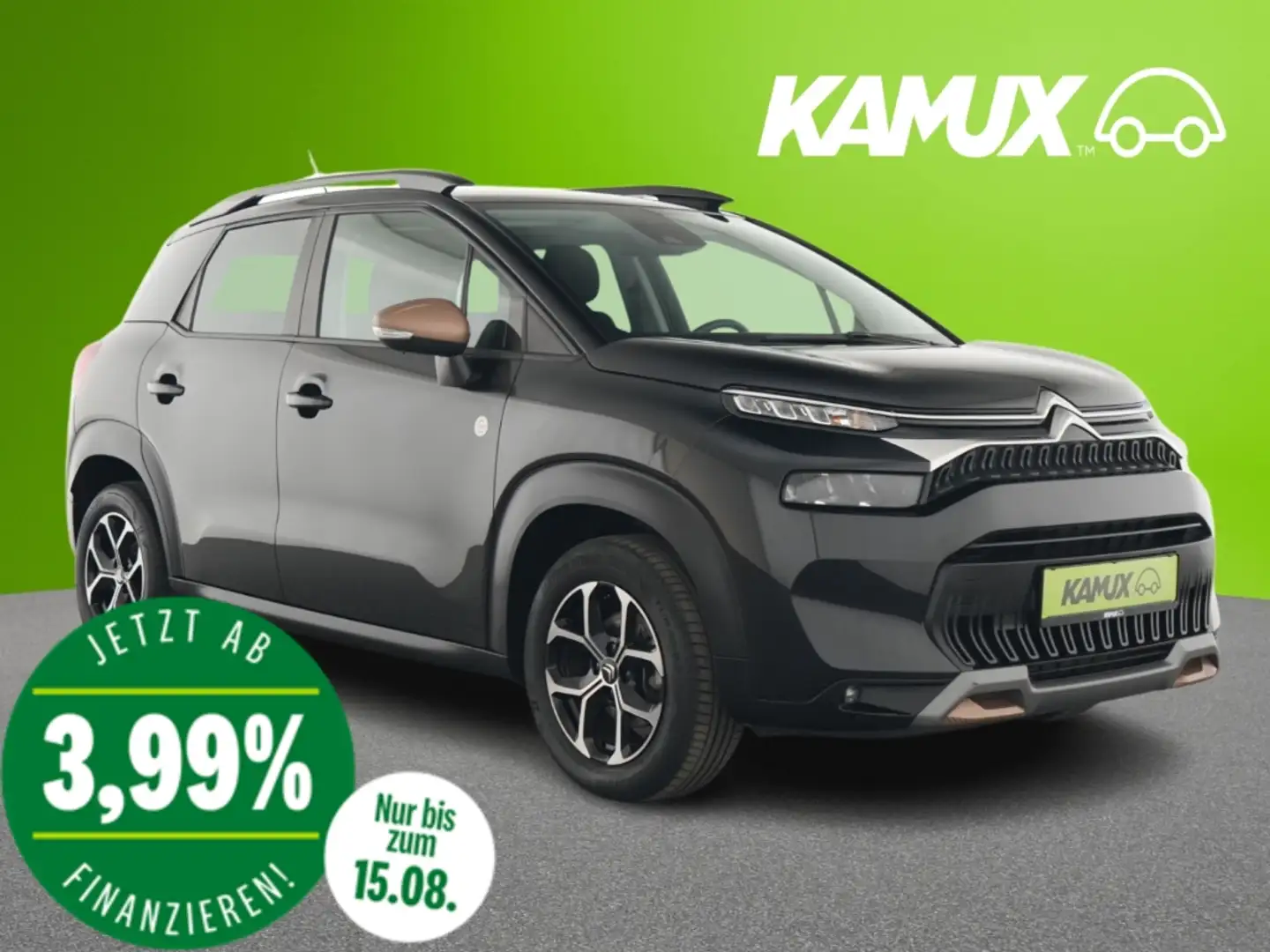 Citroen C3 Aircross 1.2PureTech 110 Shine+LED+CARPLAY+TEMPO Zwart - 1