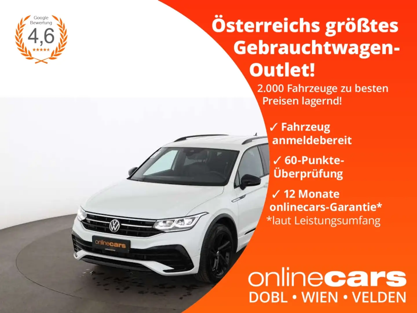 Volkswagen Tiguan 2.0 TDI Allspace R-Line Aut MATRIX RADAR Weiß - 1