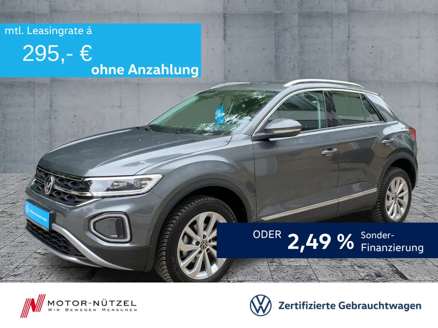 Volkswagen T-Roc 1.5 TSI STYLE 5JG+LEDplus+NAVI+STDHZG+ACC Gris - 1