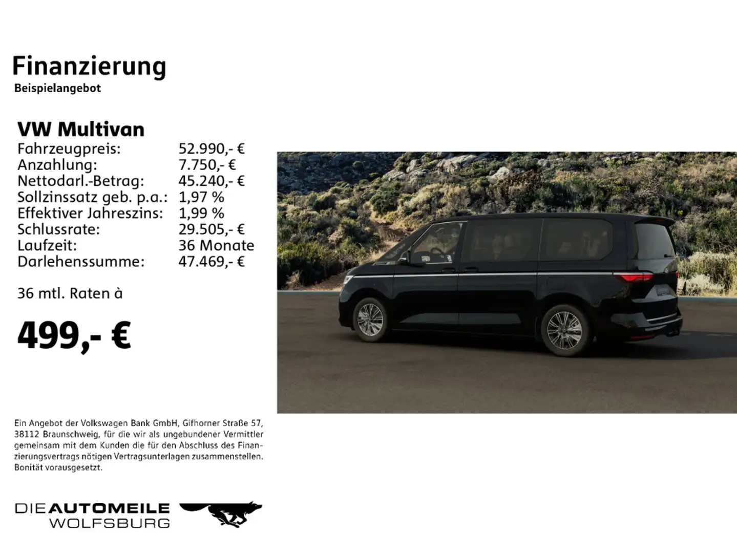 Volkswagen T7 Multivan T7 Multivan LÜ 1.4 TSI Hybrid DSG Style Massages Schwarz - 2