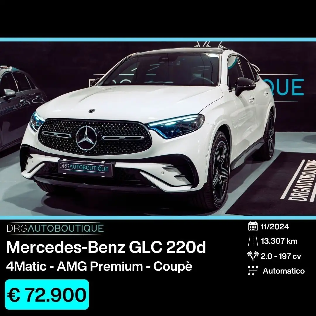 Mercedes-Benz GLC 220 GLC 220 d 4Matic Coupé AMG Line Premium Weiß - 1