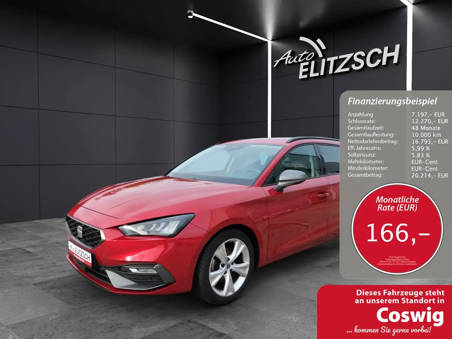 SEAT Leon ST eTSI FR-Line DSG LED AHK Navi ACC Park-Assis... Rot - 1
