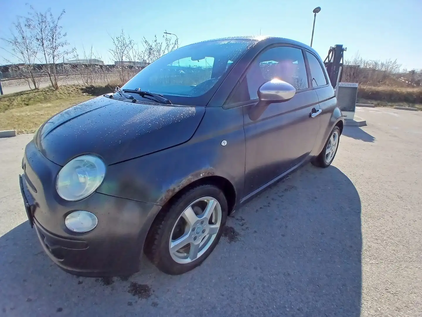 Fiat 500 500 1,2 Matt Black *Voll Fahrbereit* Schwarz - 1