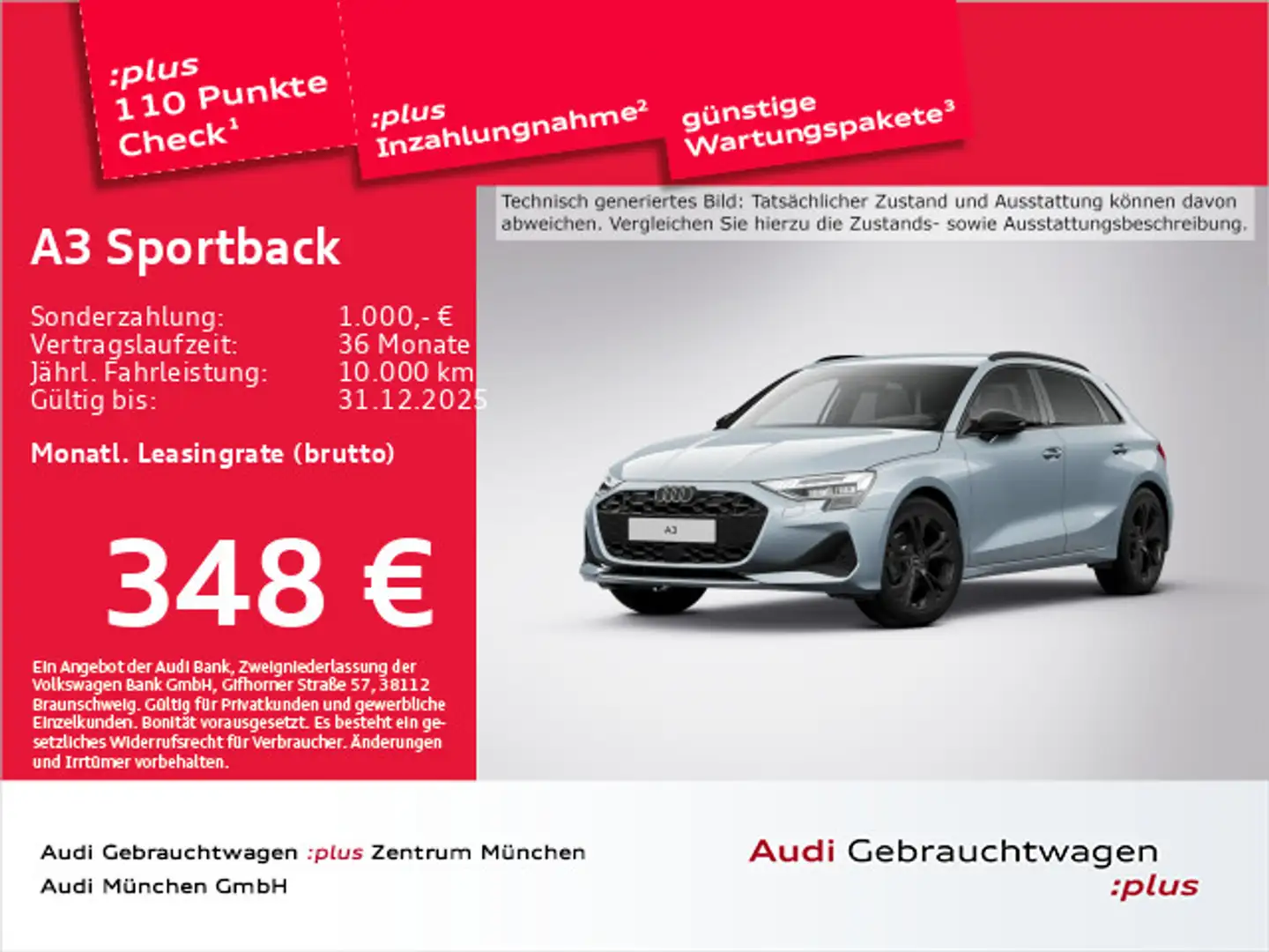 Audi A3 30 TFSI S tronic advanced Navi+/AHK Grau - 1