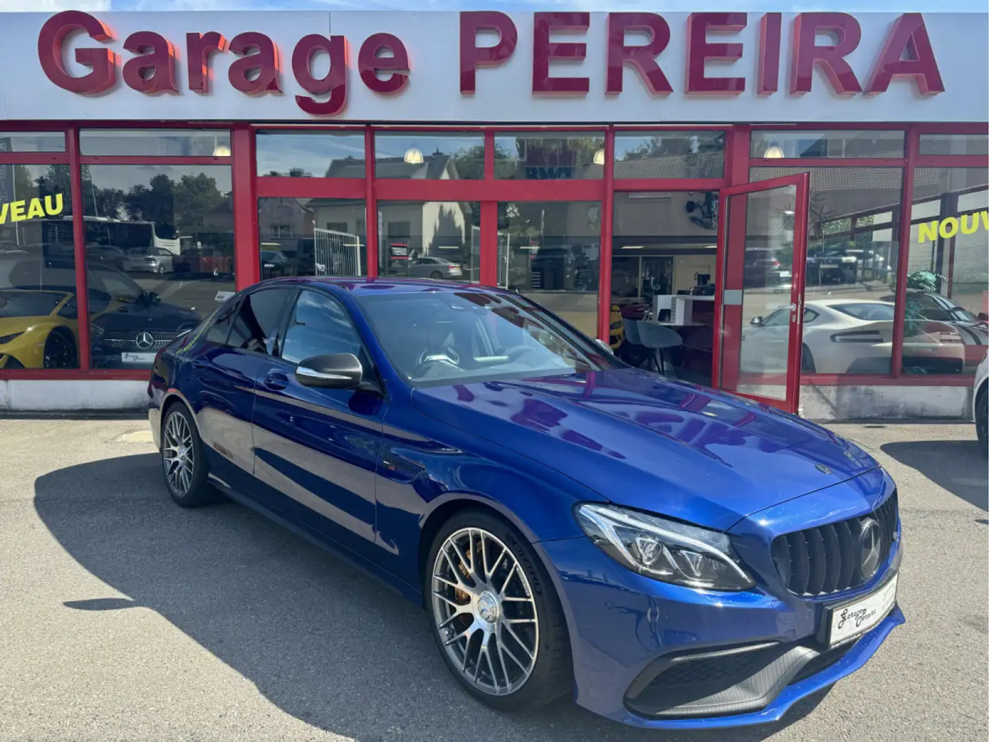 Mercedes-Benz C 63 AMG S AMG V8 BITURBO KERAMIK AKRAPOVIC F1 SPORTSITZE H Bleu - 1