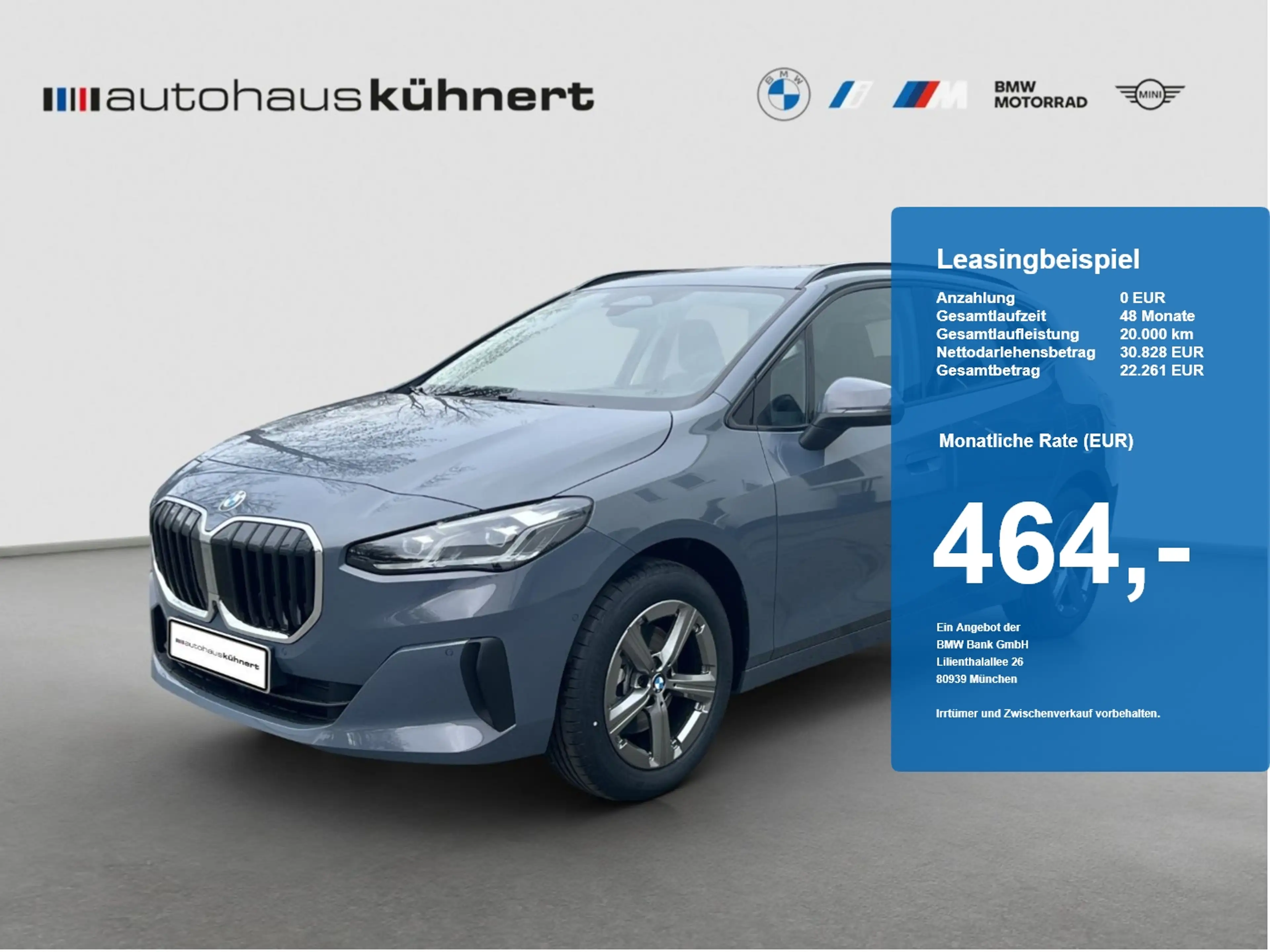 BMW 218 218d Active Tourer ACC LED SpurAss 360° AHK HUD