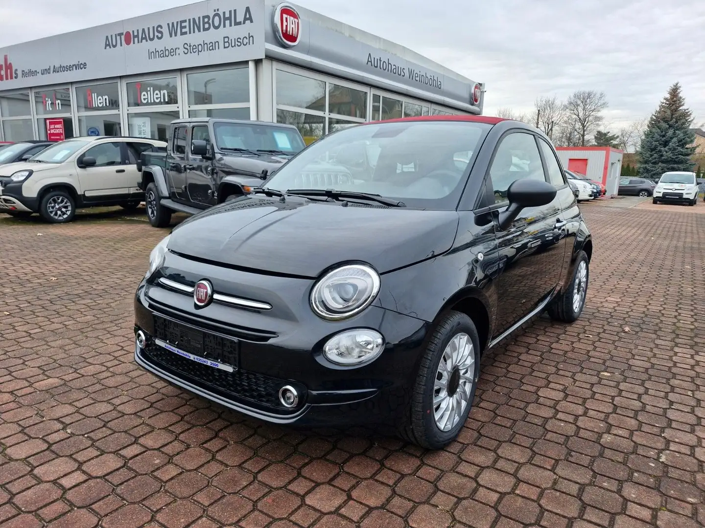 Fiat 500C 500 Cabrio -Dach rot- Komfort Paket Schwarz - 1
