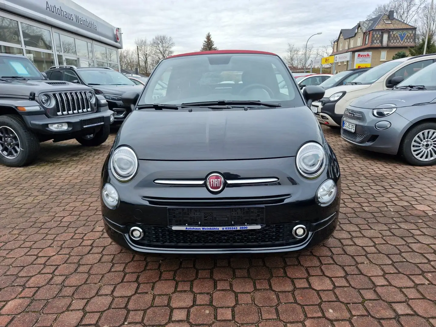 Fiat 500C 500 Cabrio -Dach rot- Komfort Paket Schwarz - 2