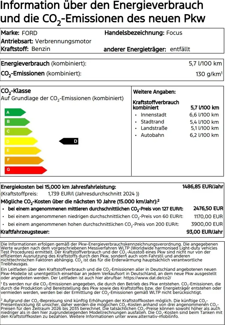 Ford Focus 1.0 EcoBoost Mild-Hybrid ST-Line S/S (EURO Noir - 2