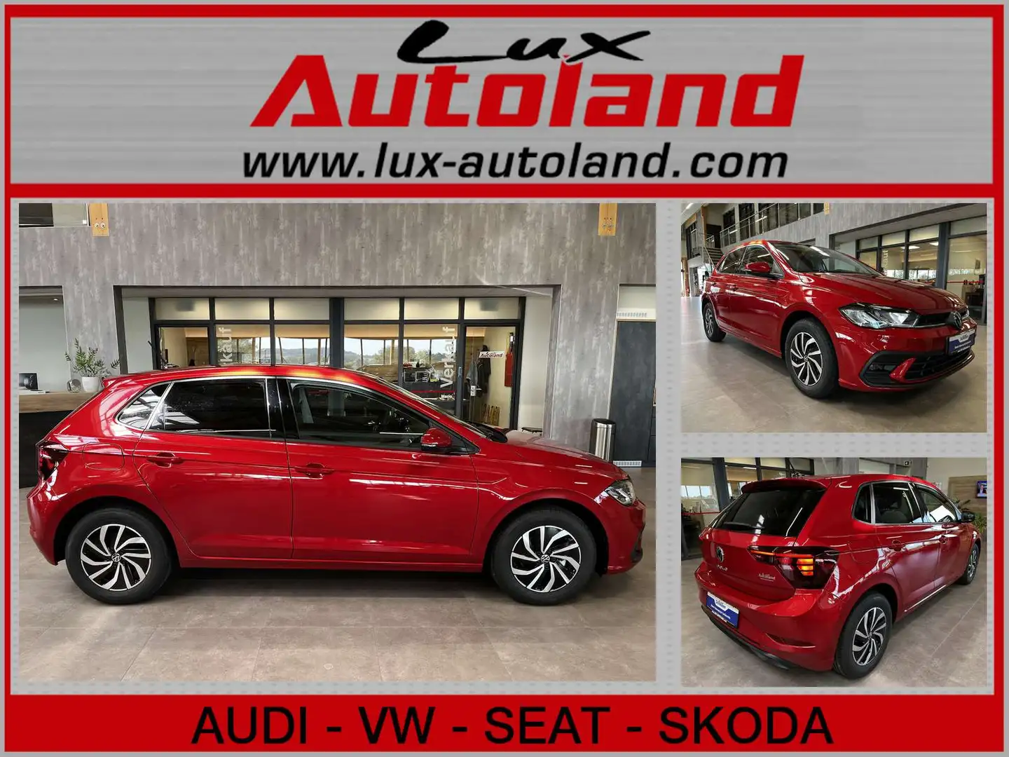 Volkswagen Polo Life TSI App LED Shzg Alu Kamera Rouge - 1