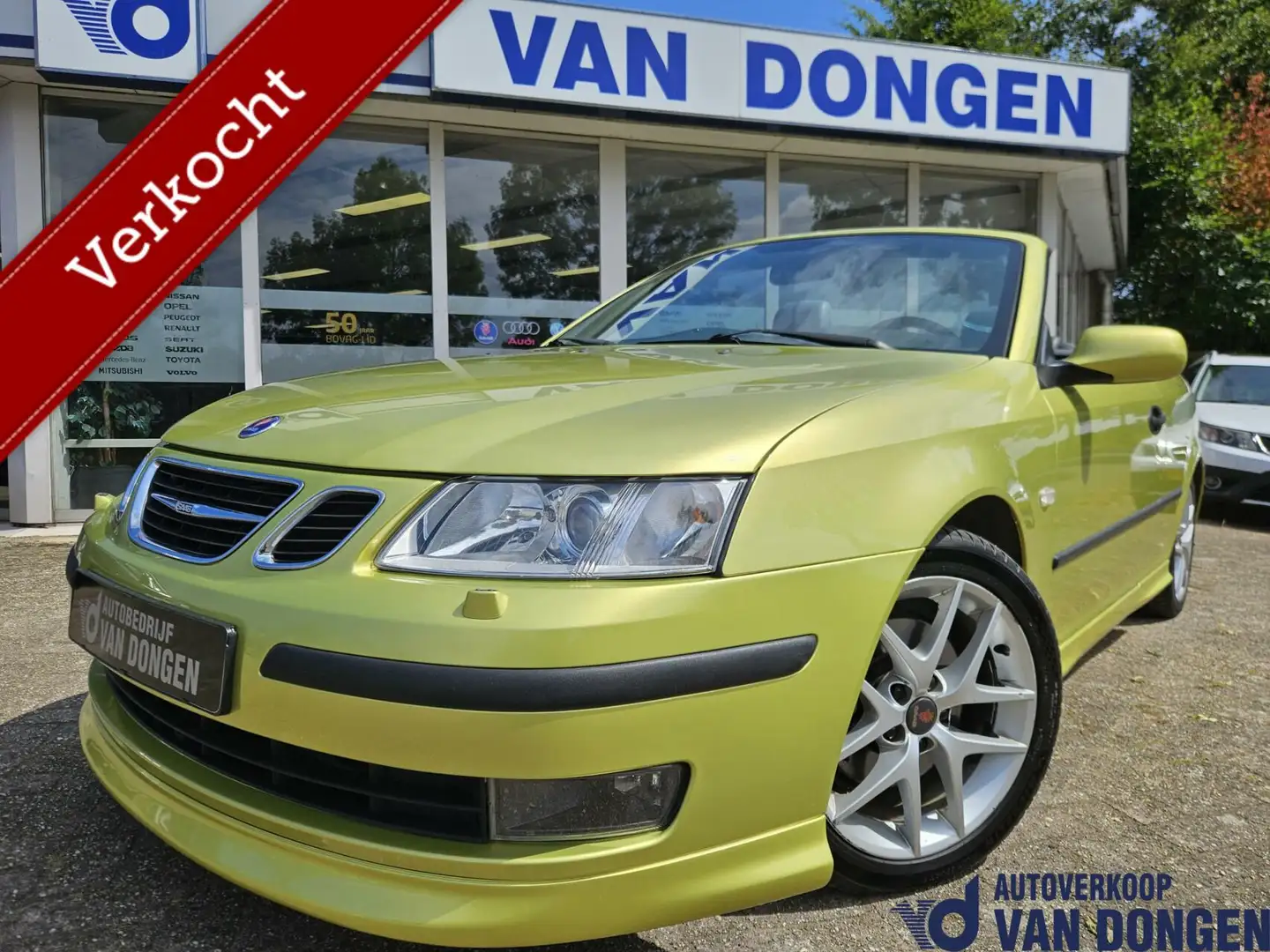 Saab 9-3 Cabrio 2.0T Aero | Lime Green | 210 PK Geel - 2