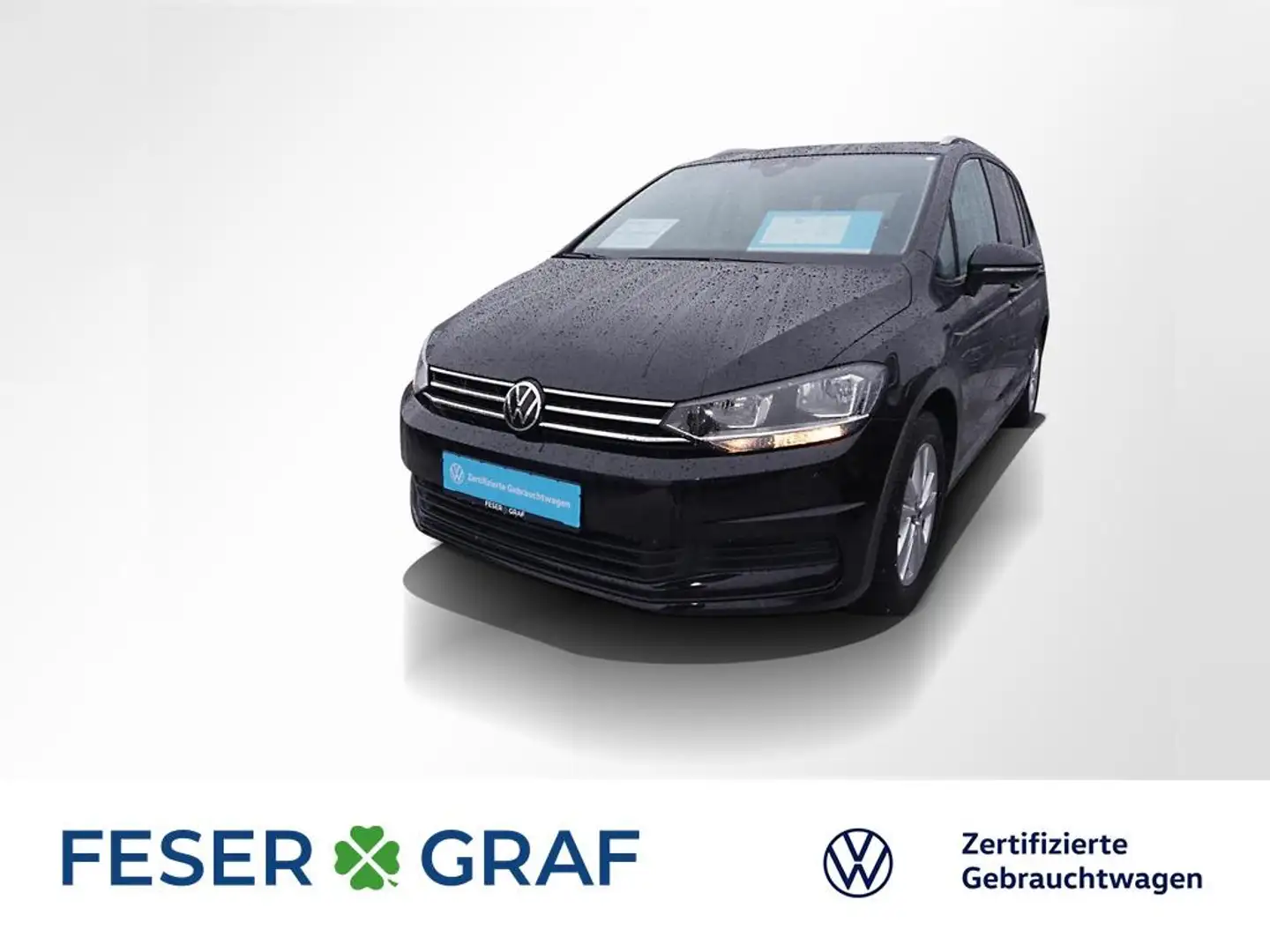 Volkswagen Touran 1.5 TSI Comfortl. DSG 7Si. AHK Navi RüKa Zwart - 1