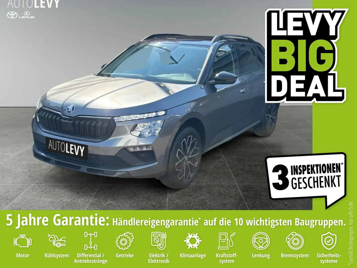 Skoda Kamiq 1.5 TSI Style Black +Allwetter+CarPlay+LED Grijs - 1