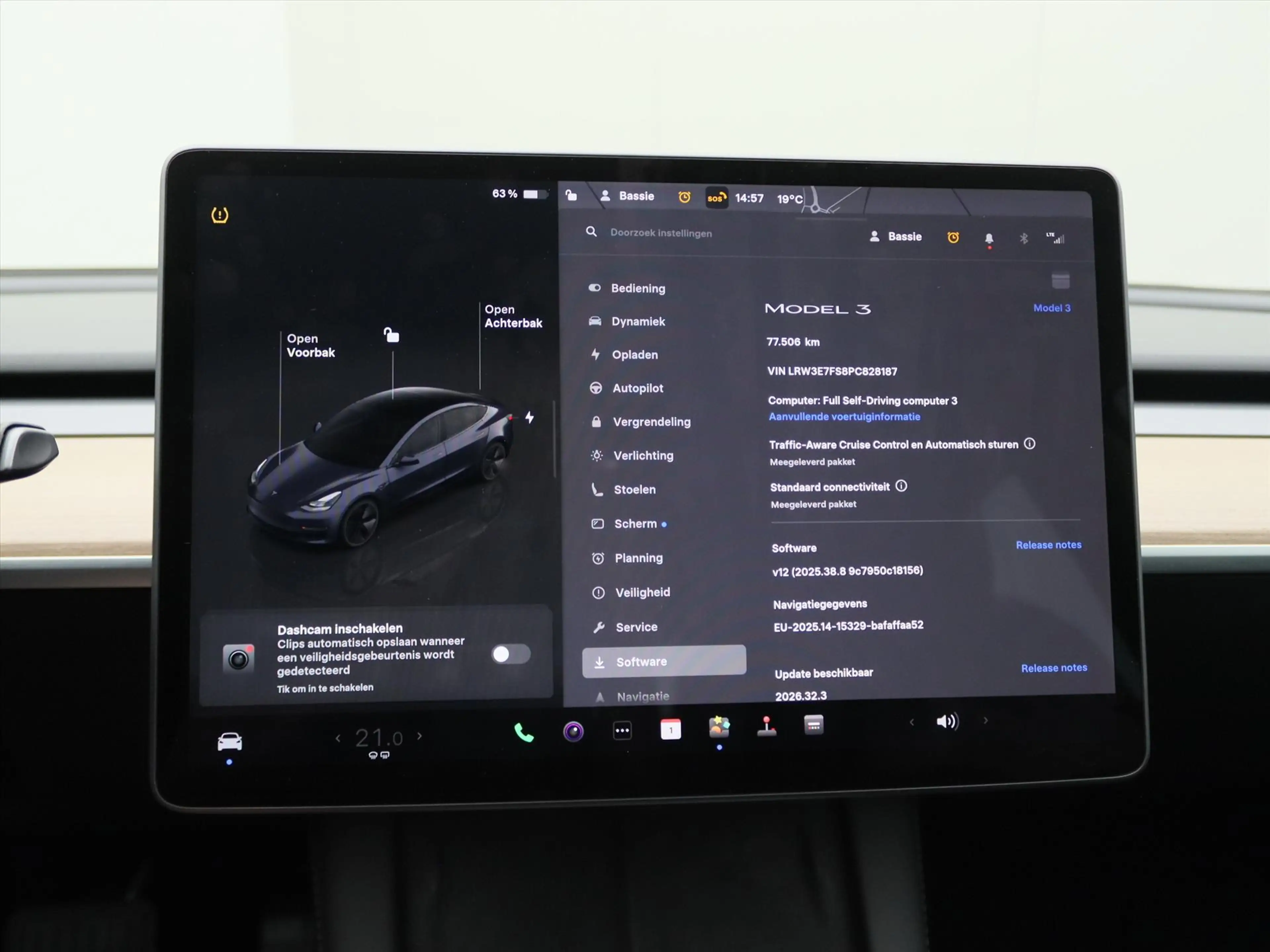 Tesla Model 3 Standard RWD Plus UPGRADE 94.8% SoH [ LFP-ACCU+WAR — photo 27