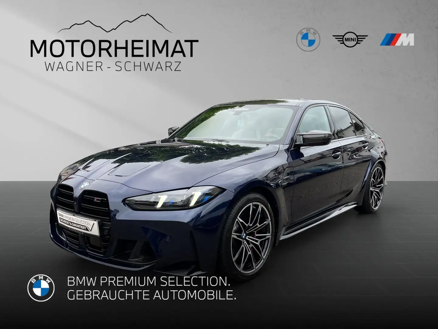 BMW M3 Competition M xDrive Carbon Ex+Innen ACC 360° 3,99 Blau - 1